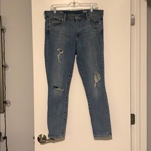 Gap Light Wash Distressed Jeans
